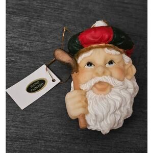Vintage Dezine Golfing Santa Ornament Christmas Golfer 1996 (gg301)